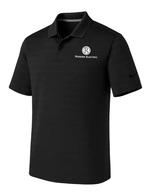 Nike Black Dri-FIT Vapor Jacquard Polo w/Rogers Electric Logo