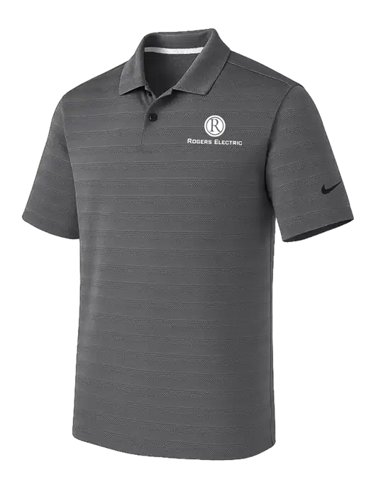 Nike Dark Medium Grey Dri-FIT Vapor Jacquard Polo w/Rogers Electric Logo