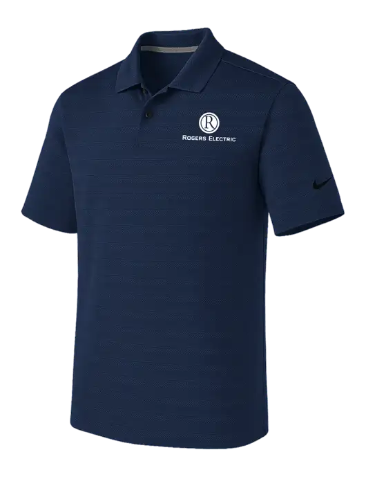 Nike Navy Dri-FIT Vapor Jacquard Polo w/Rogers Electric Logo