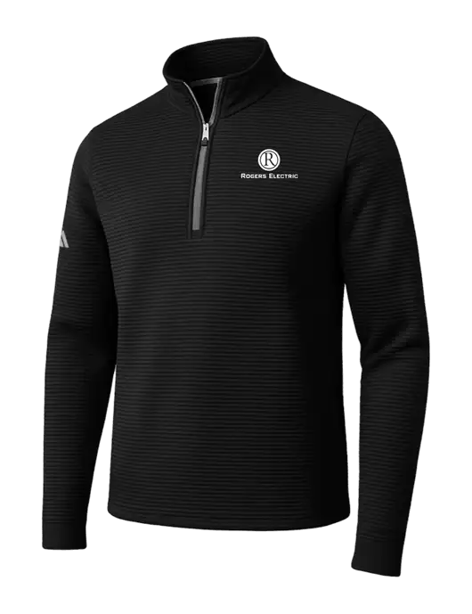 Adidas Black Spacer Quarter-Zip Pullover w/Rogers Electric Logo