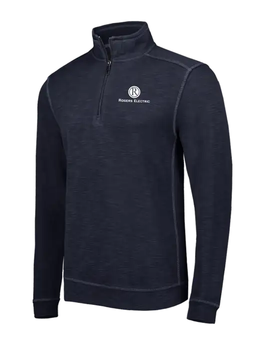 Tommy Bahama Navy Tobago Bay 1/2 Zip w/Rogers Electric Logo