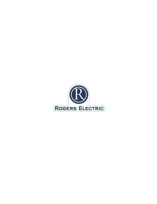 Hard Hat Decal  w/Rogers Electric Logo