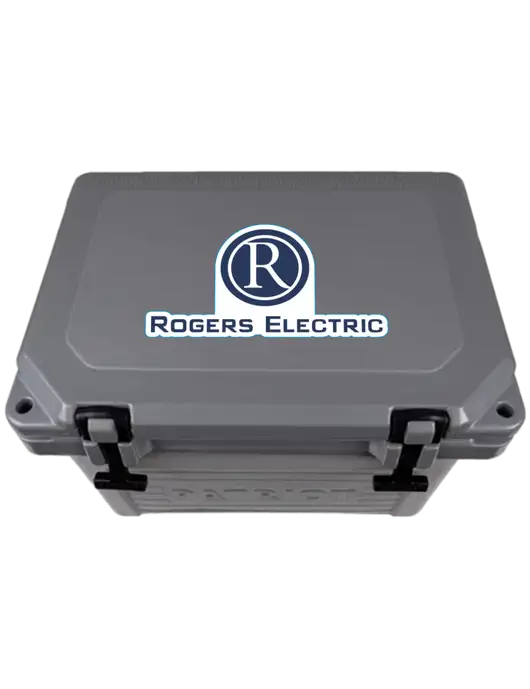  Patriot 20QT Grey Hard Cooler w/Rogers Electric Logo