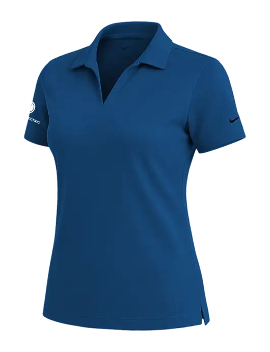 NIKE Dark Royal Womens Dri-Fit Micro Pique Polo w/Rogers Electric Logo