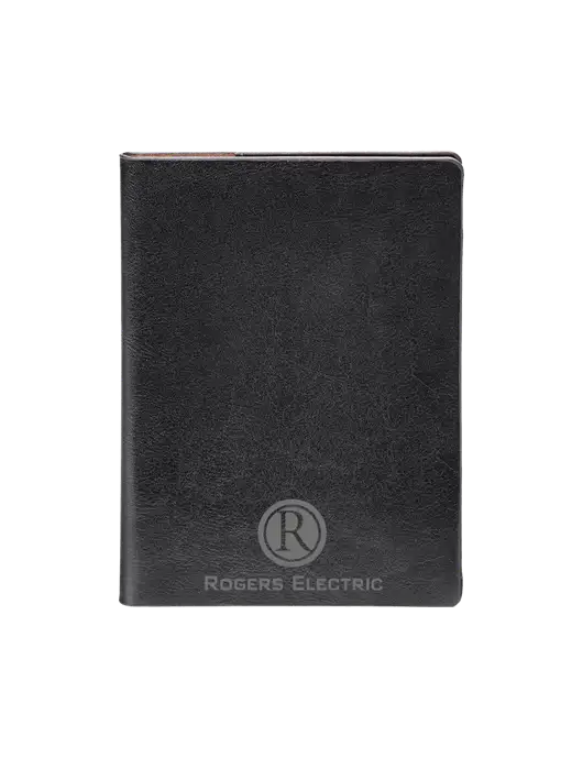 Fabrizio Black Rfid Passport Holder w/Rogers Electric Logo