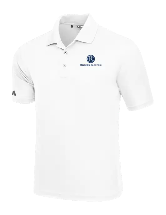 Adidas White Basic Sport Polo w/Rogers Electric Logo