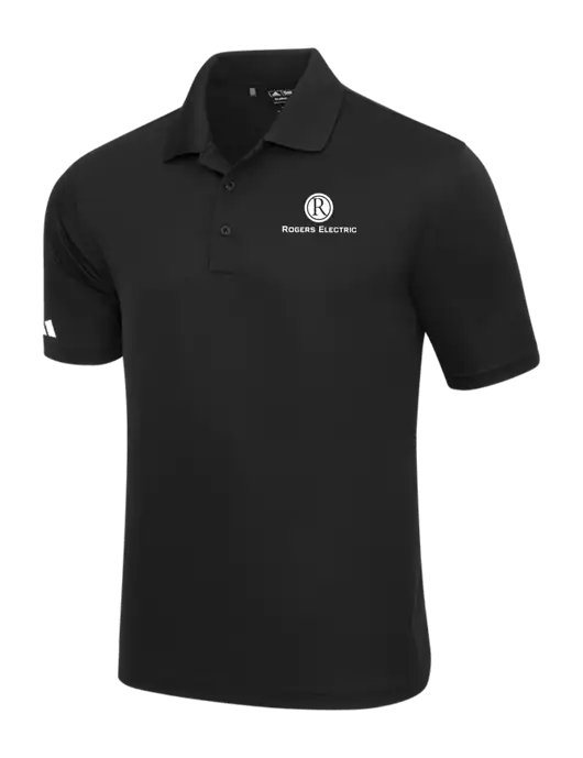 Adidas Black Basic Sport Polo w/Rogers Electric Logo