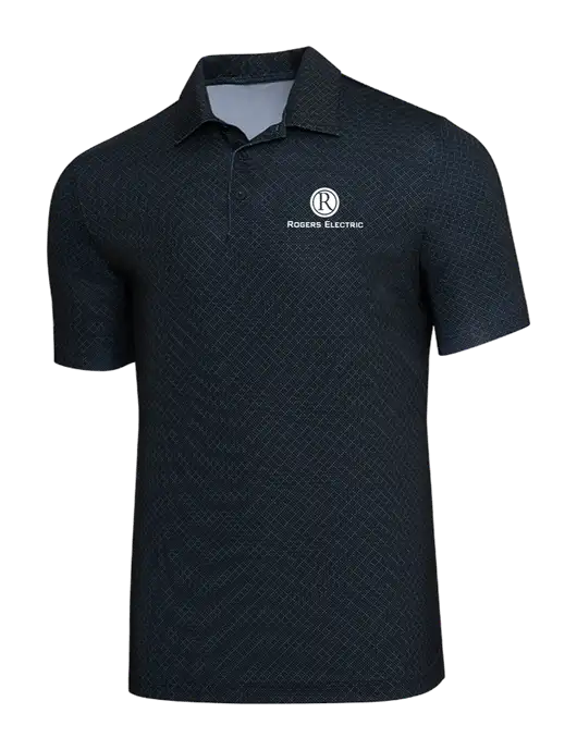 Adidas Black Diamond Dot Print Polo w/Rogers Electric Logo