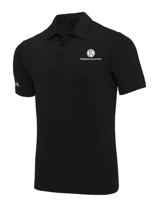Adidas Black Ultimate Solid Polo w/Rogers Electric Logo