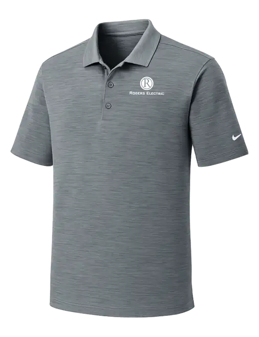 Nike Dri-FIT Medium Grey Striated Polo w/Rogers Electric Logo