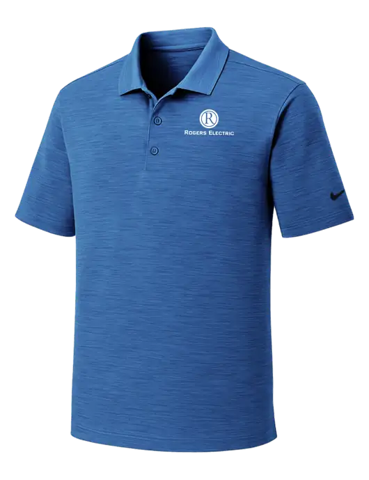 Nike Dri-FIT Royal Striated Polo w/Rogers Electric Logo