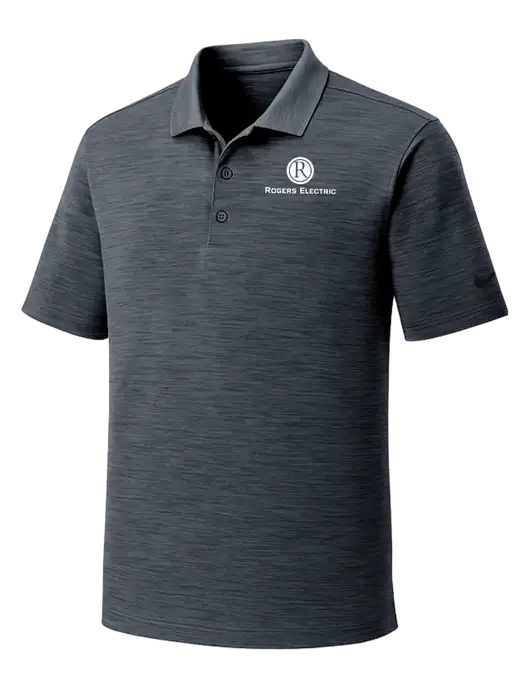Nike Dri-FIT Dark Grey Striated Polo w/Rogers Electric Logo