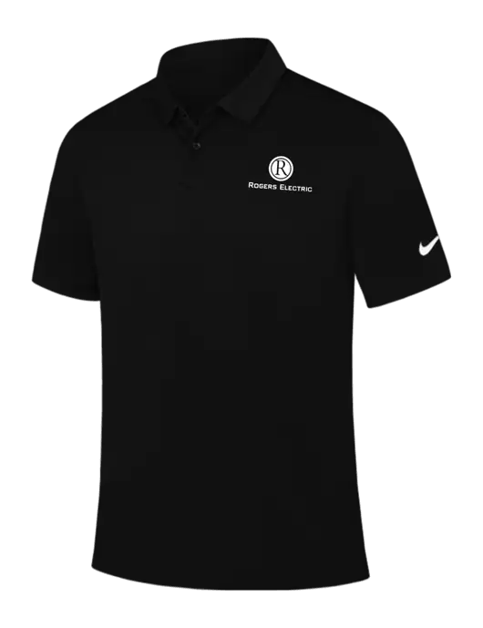 Nike Black Dry Essential Solid Polo w/Rogers Electric Logo
