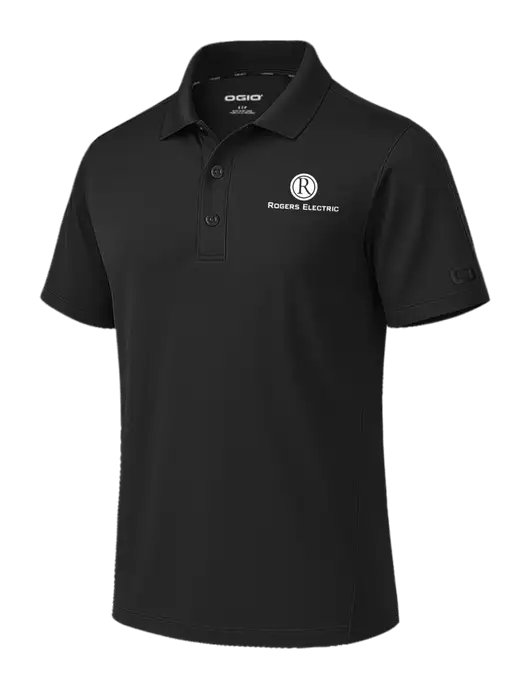 OGIO Envision Black Polo w/Rogers Electric Logo