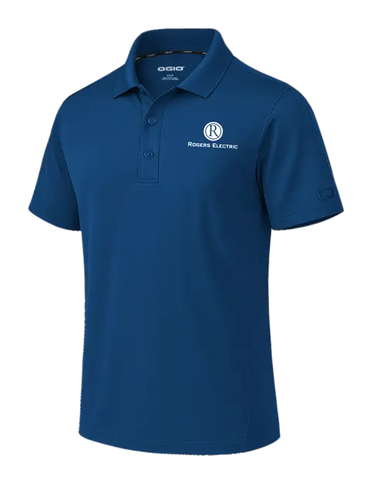 OGIO Envision Light Navy Polo w/Rogers Electric Logo