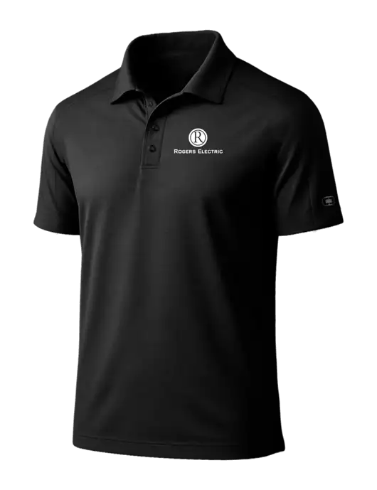 OGIO Linear Black Polo w/Rogers Electric Logo