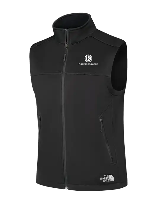North Face Black Ridgewall Soft Shell Vest w/Rogers Electric Logo