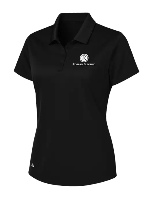 Adidas Black Womens Basic Sport Polo w/Rogers Electric Logo