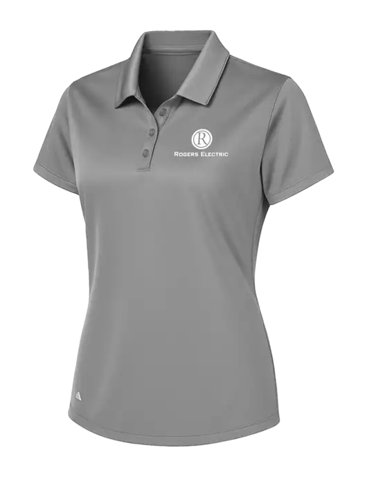 Adidas Light Grey Womens Basic Sport Polo w/Rogers Electric Logo