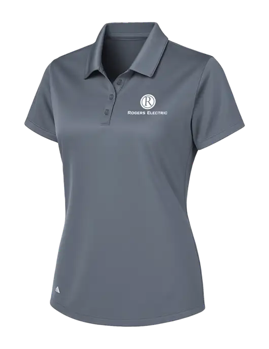 Adidas Medium Grey Womens Basic Sport Polo w/Rogers Electric Logo