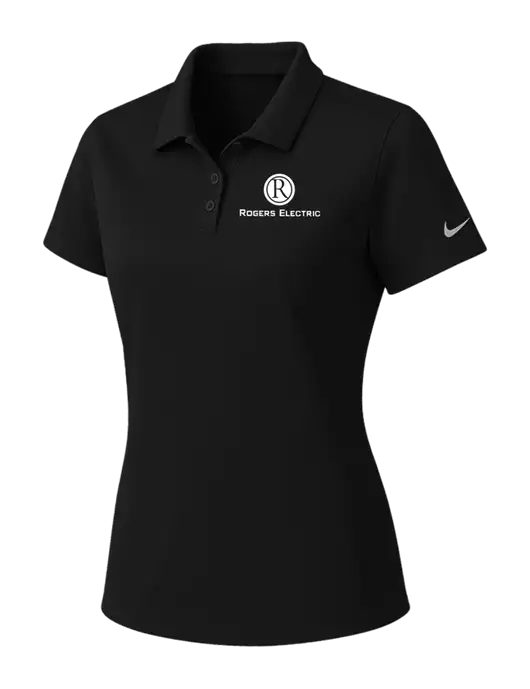 Nike Womens Black Dry Essential Solid Polo w/Rogers Electric Logo