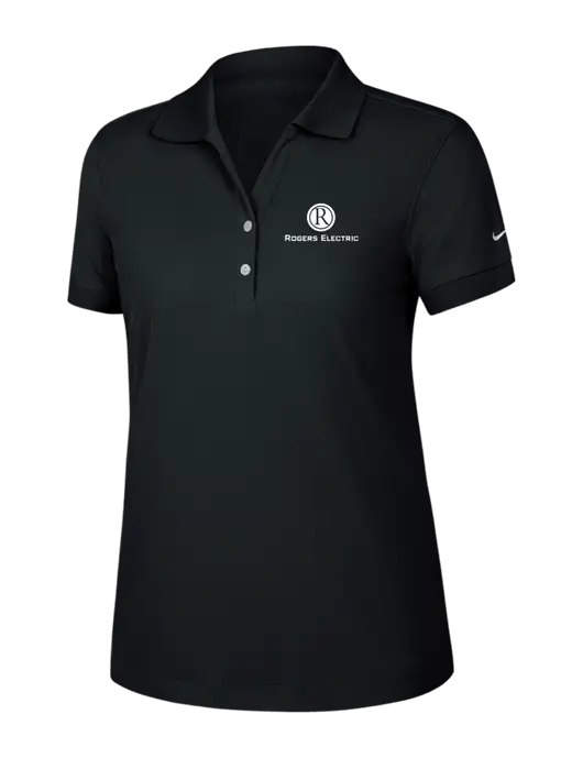 Nike Womens Dri-FIT Classic Black Polo w/Rogers Electric Logo