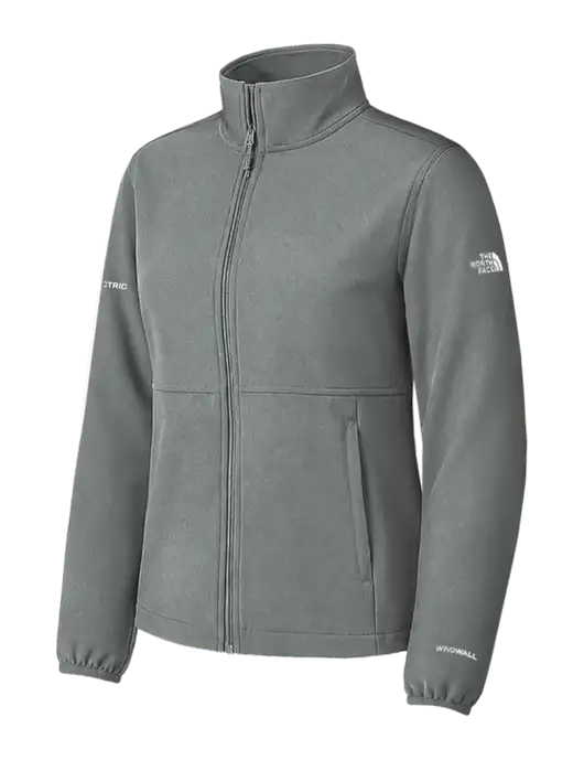 The North Face Womens Grey Medium Edge Stretch Soft Shell Jacket w/Rogers Electric Logo
