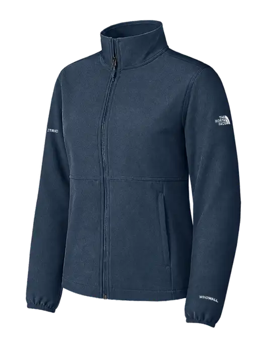 The North Face Womens Light Navy Edge Stretch Soft Shell Jacket w/Rogers Electric Logo