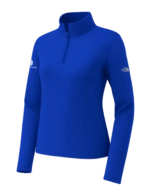 The North Face Womens Aim 1/4-Zip Dark Royal Fleece w/Rogers Electric Logo
