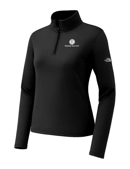 The North Face Womens Aim 1/4-Zip Black Fleece w/Rogers Electric Logo