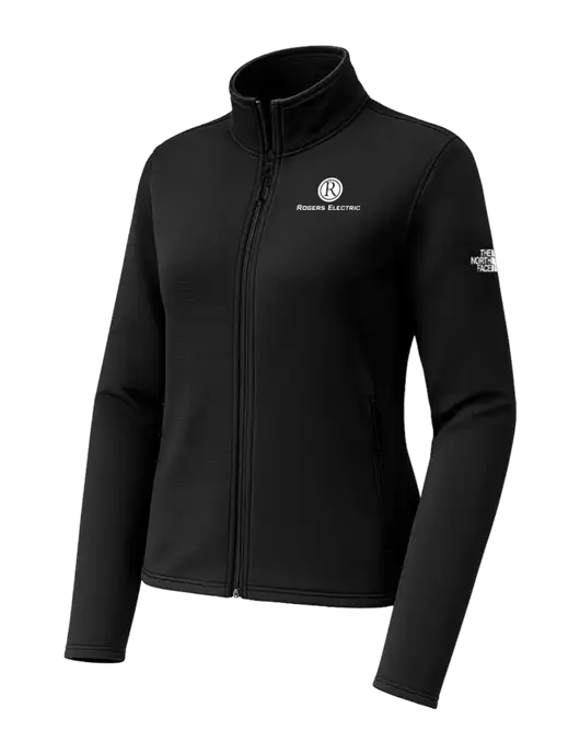 The North Face Womens Aim Full-Zip Black Fleece Jacket w/Rogers Electric Logo