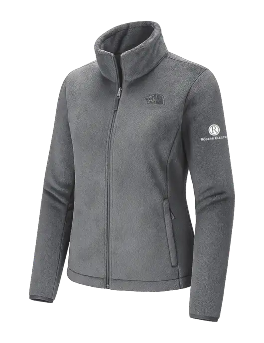 The North Face Womens Dark Medium Grey Osito Fleece Jacket
 w/Rogers Electric Logo