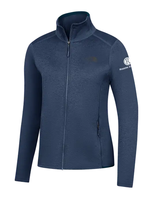 The North Face Womens Navy Heather Skyline Full-Zip Fleece Jacket w/Rogers Electric Logo