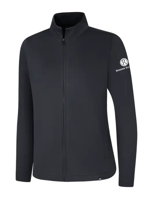 TravisMathew Womens Black Coveside Full-Zip w/Rogers Electric Logo