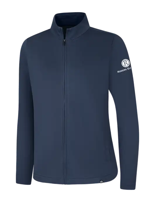 TravisMathew Womens Navy Coveside Full-Zip w/Rogers Electric Logo
