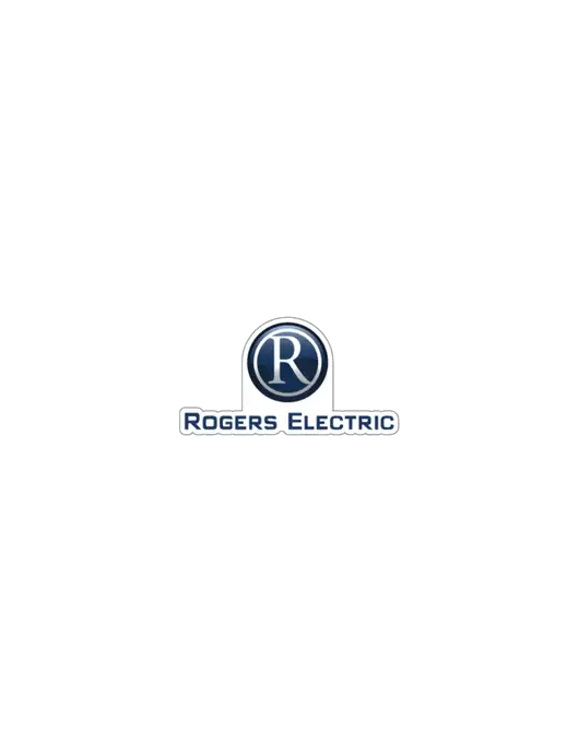 Rogers Electric 2.28” x 1.25” Decal