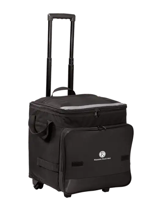 Black Rolling Cooler w/Rogers Electric Logo