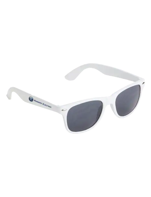 Daytona White Sunglasses w/Rogers Electric Logo