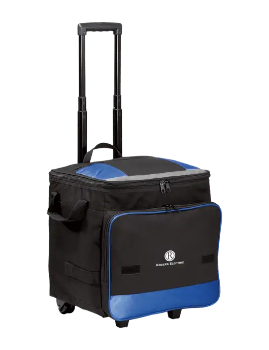 Twilight Blue Rolling Cooler w/Rogers Electric Logo