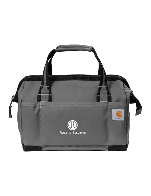 Carhartt Foundry Series 14” Grey Tool Bag w/Rogers Electric Logo
