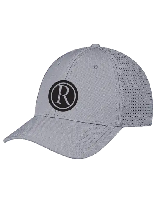 Grey Performance Stretchable Cap Hook & Loop w/Rogers Electric Logo