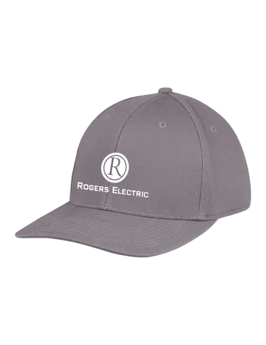 Premium Modern Structured Twill Charcoal Snapback Cap w/Rogers Electric Logo
