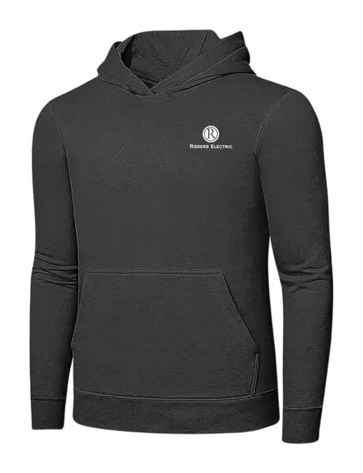Charcoal 7.8 oz Ring Spun Hooded Sweatshirt w/Rogers Electric Logo
