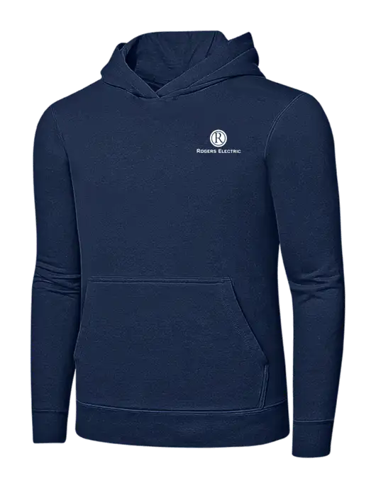 Navy 7.8 oz Ring Spun Hooded Sweatshirt w/Rogers Electric Logo