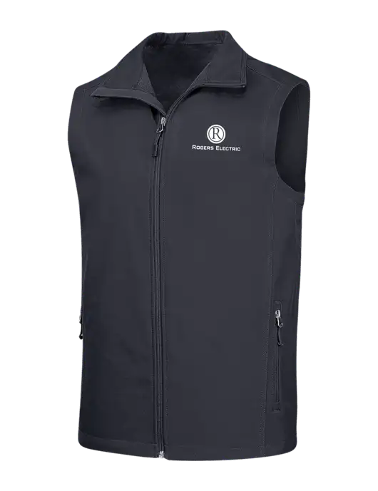 Dark Grey Core Soft Shell Vest w/Rogers Electric Logo