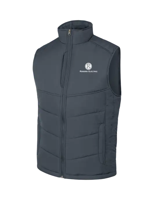 Dark Slate/Black Puffy Vest w/Rogers Electric Logo