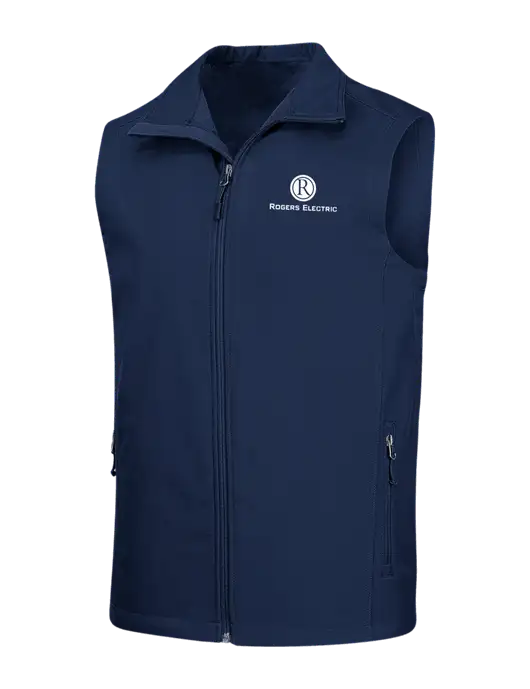 Navy Core Soft Shell Vest w/Rogers Electric Logo