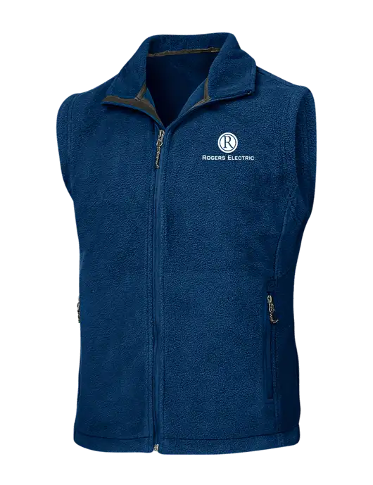 Navy Fleece Vest w/Rogers Electric Logo