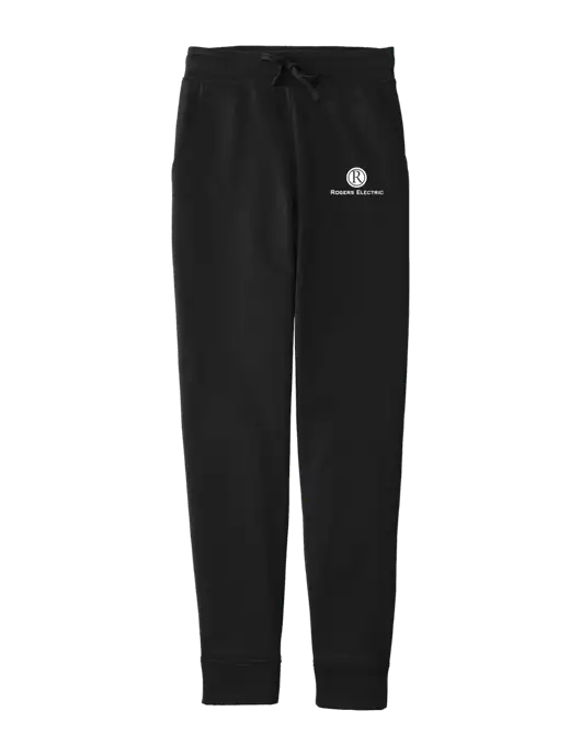 Sport-Wick Black Fleece Jogger w/Rogers Electric Logo