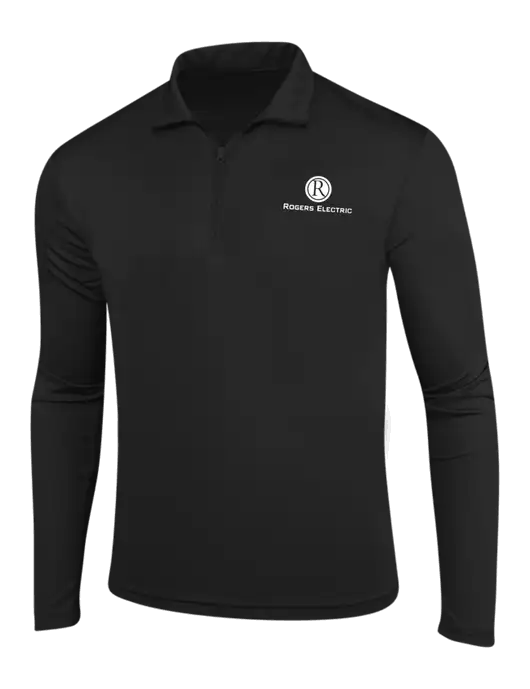 Black PosiCharge Competitor 1/4 Zip Pullover w/Rogers Electric Logo